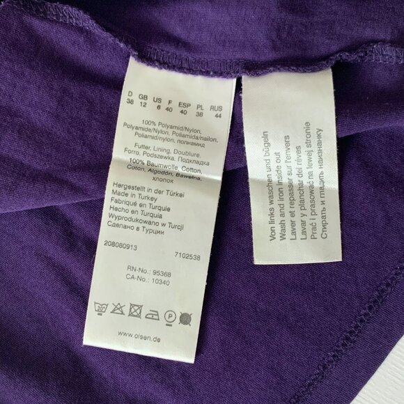 Vintage Olsen Y2K Purple Mesh Wrap Top Whimsigoth Witchy Fairy Sultry Boho Cyber - Picture 14 of 16